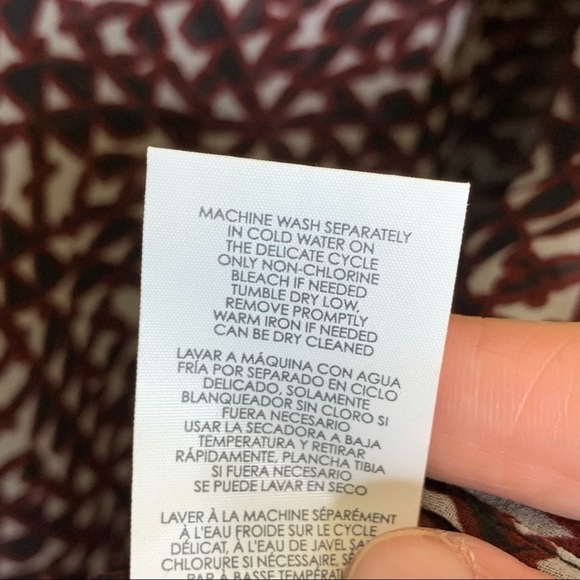 CAbi red,black and white geo print Venus Cowl Neck Blouse Valentine's Day - Picture 11 of 11